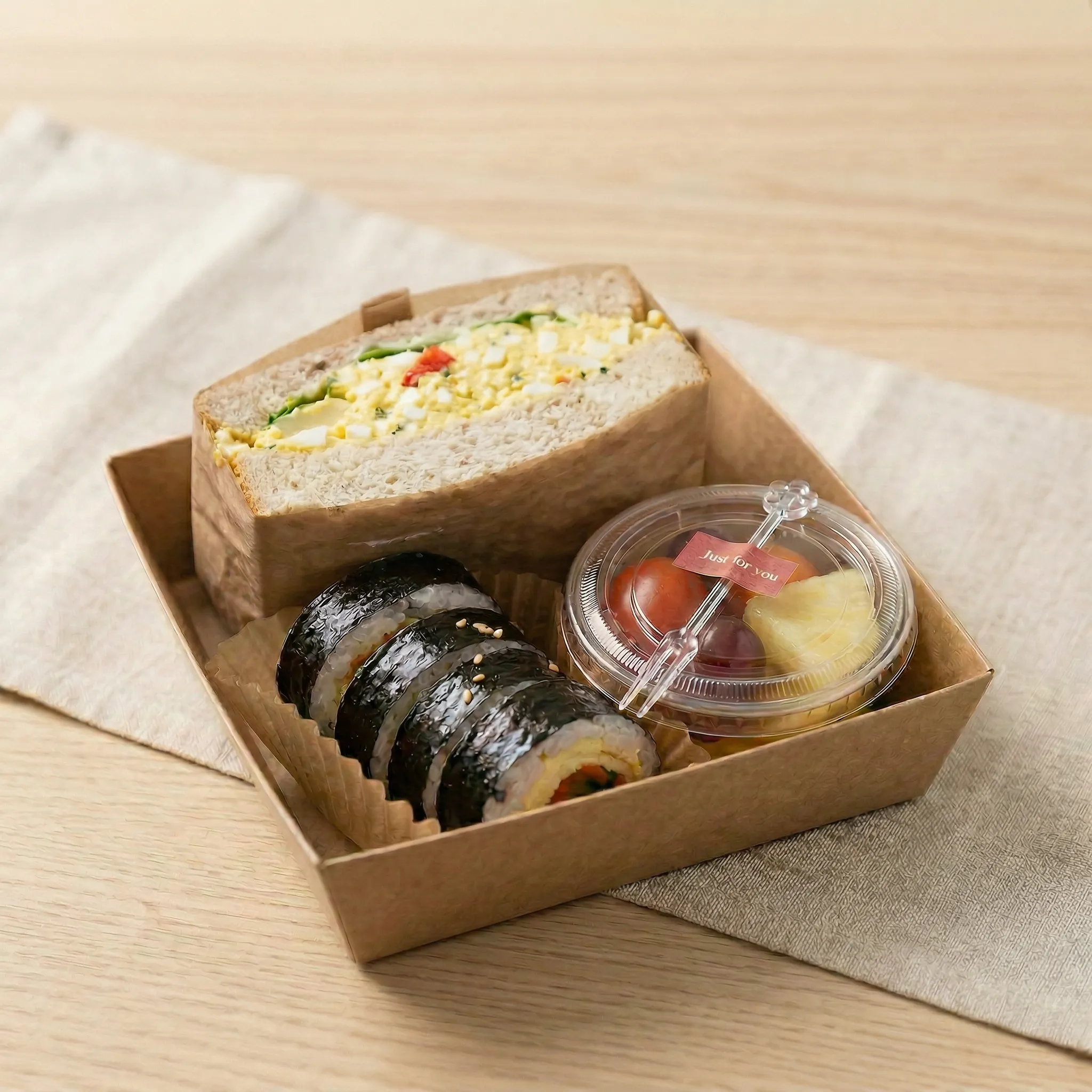 에그포테이토샌드+클래식김밥+미니과일컵