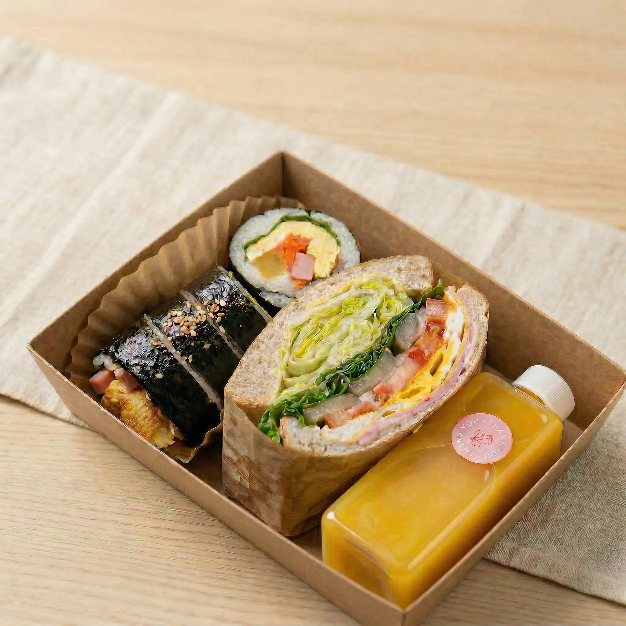 햄치즈샌드위치+김밥+보틀쥬스