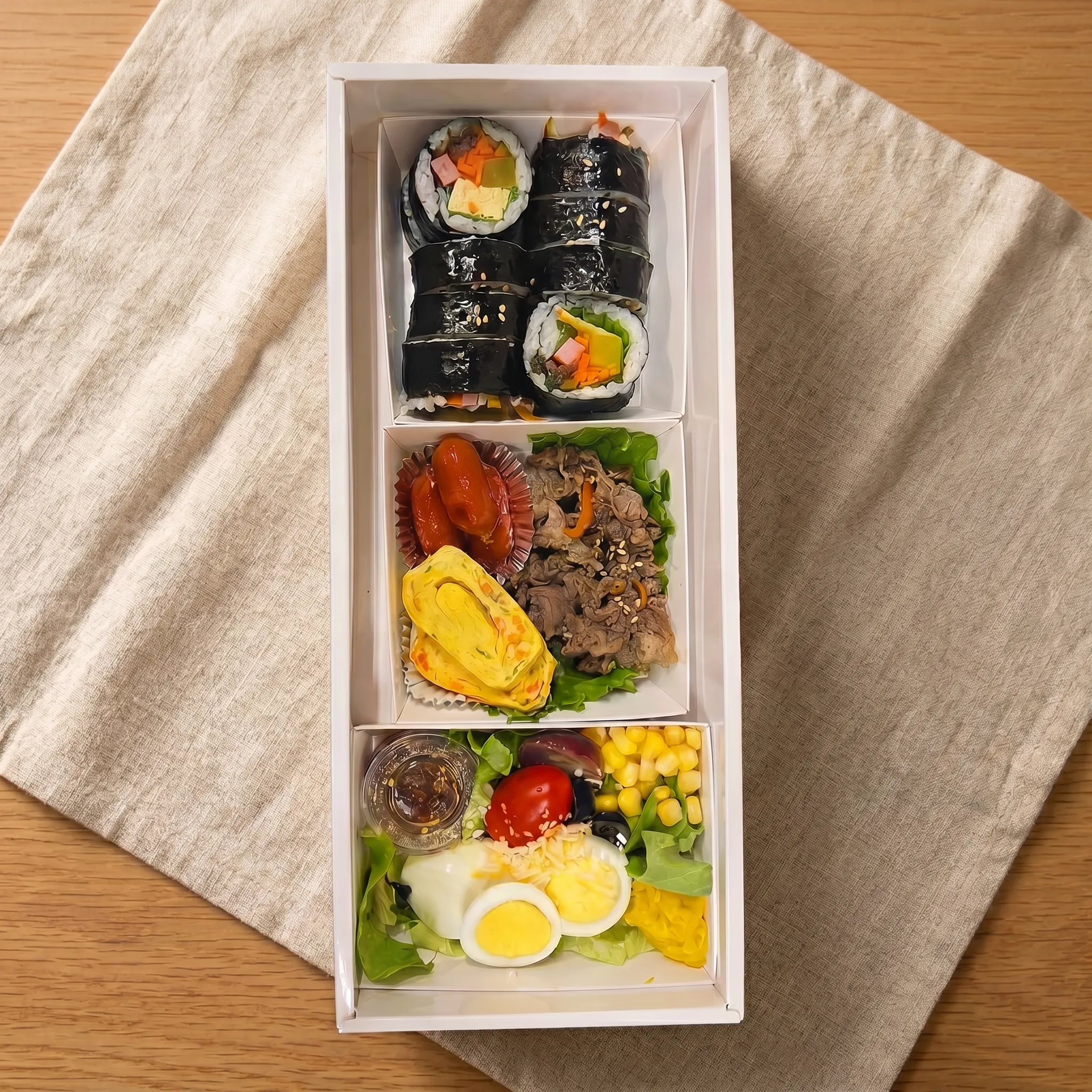 김밥+소불고기+반찬2종+샐러드
